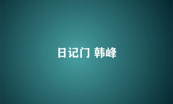 日记门 韩峰
