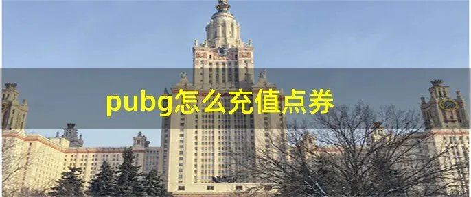 pubg怎么充值点券