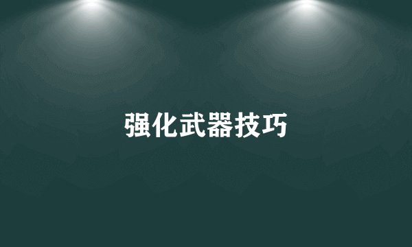 强化武器技巧