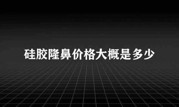 硅胶隆鼻价格大概是多少