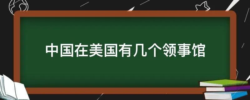 中国在美国有几个领事馆