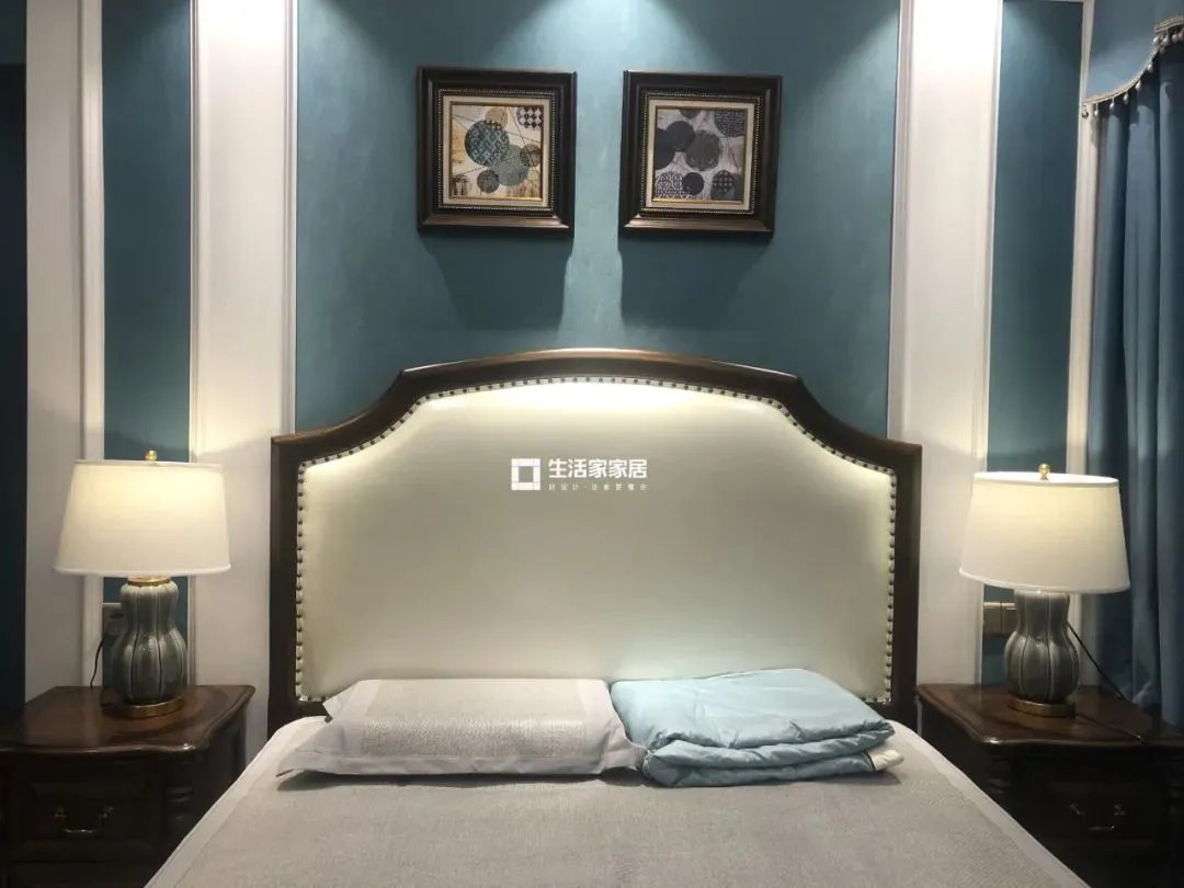 实拍|深藏不露的孔雀蓝，原来这般高颜值，80㎡小美式案例！