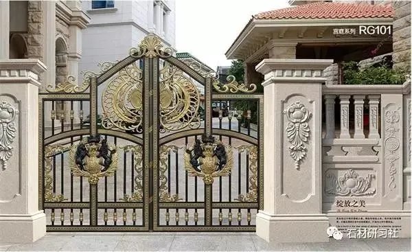别墅围墙大门石柱设计案例大全