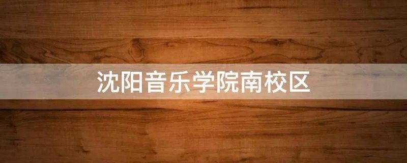 沈阳音乐学院南校区