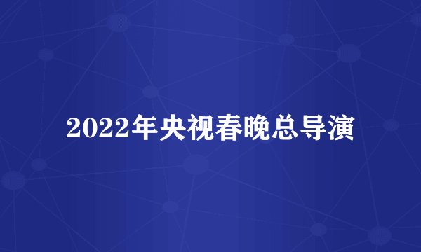 2022年央视春晚总导演