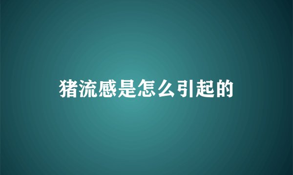 猪流感是怎么引起的