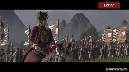 《三国:全面战争》高低画质对比 低画质小兵像纸片