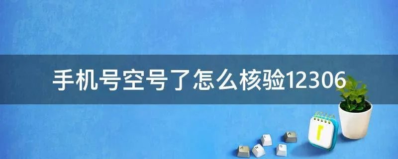 手机号空号了怎么核验12306