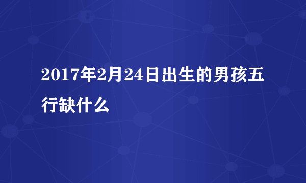 2017年2月24日出生的男孩五行缺什么