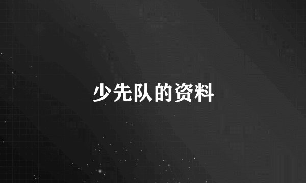 少先队的资料