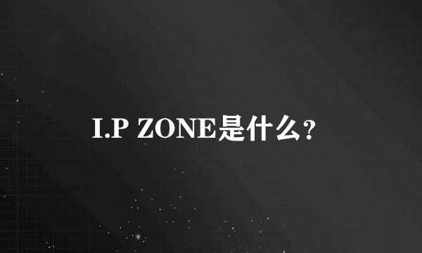 I.P ZONE是什么？