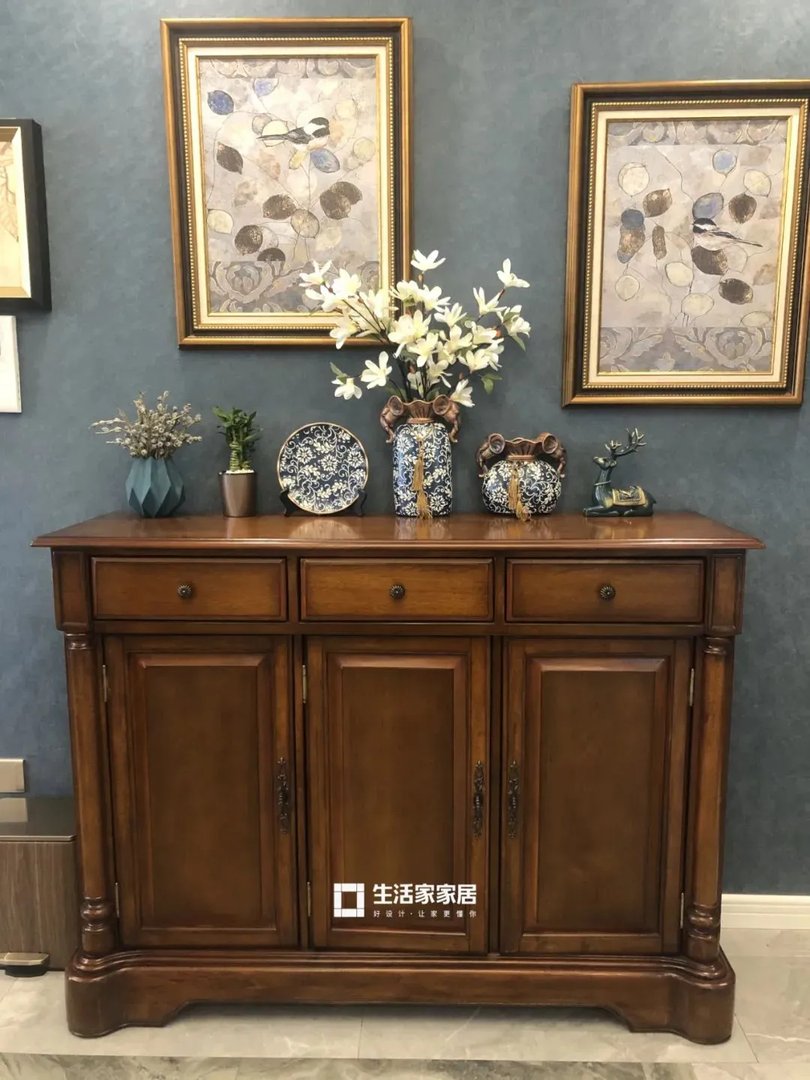实拍|深藏不露的孔雀蓝，原来这般高颜值，80㎡小美式案例！