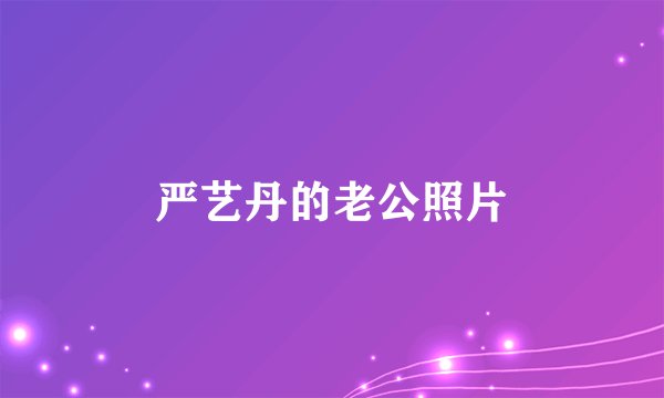 严艺丹的老公照片