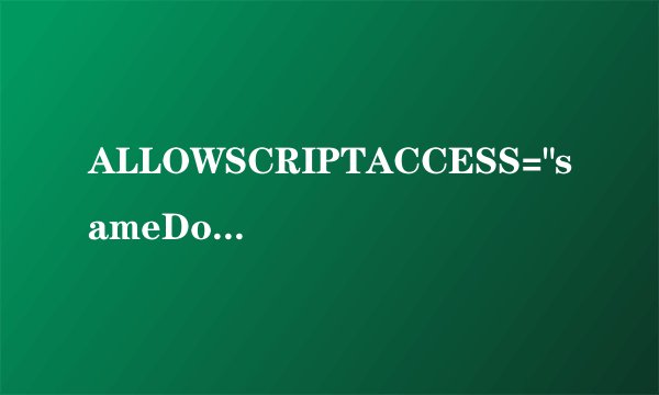ALLOWSCRIPTACCESS=
