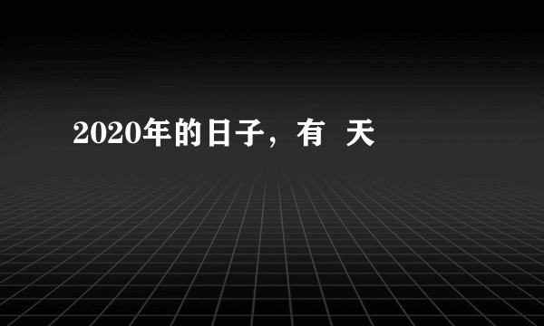 2020年的日子，有  天