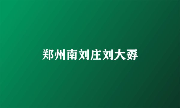 郑州南刘庄刘大孬