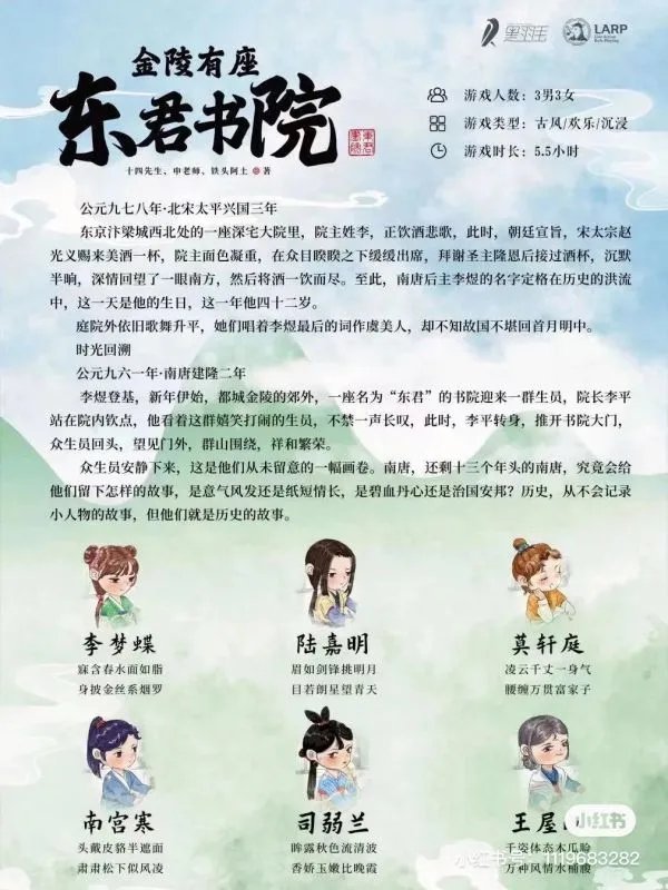 《金陵有座东君书院》剧本杀好玩吗 金陵有座东君书院剧本简介