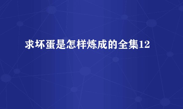 求坏蛋是怎样炼成的全集12