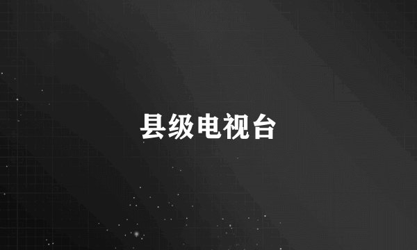 县级电视台