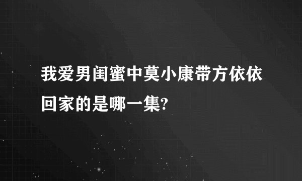 我爱男闺蜜中莫小康带方依依回家的是哪一集?