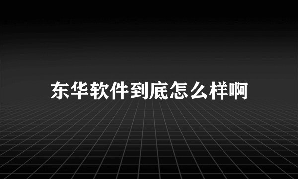 东华软件到底怎么样啊