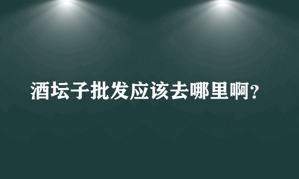 酒坛子批发应该去哪里啊？
