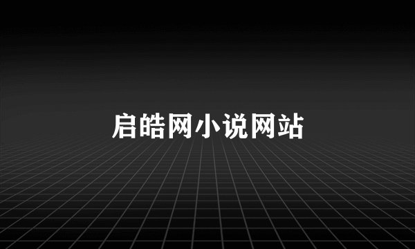 启皓网小说网站