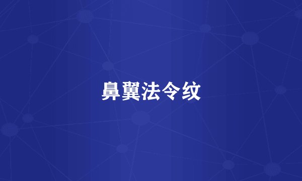 鼻翼法令纹