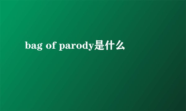bag of parody是什么