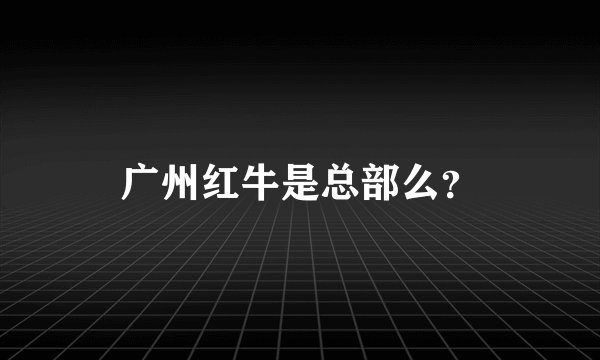 广州红牛是总部么？