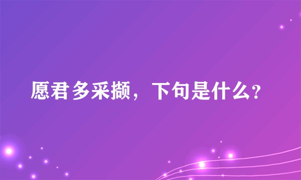 愿君多采撷,下句是什么?